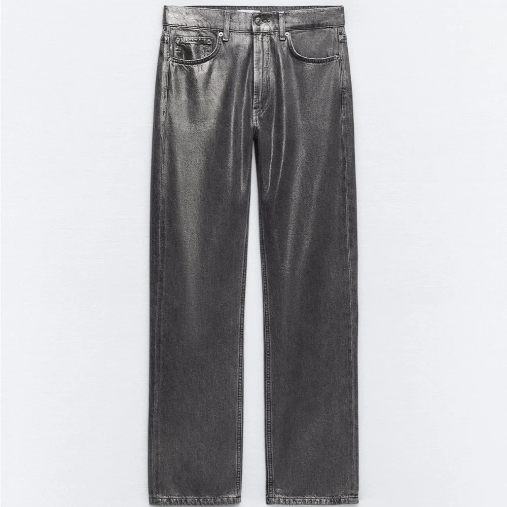 Zara Metallic Jeans - NWOT - Picture 3 of 7